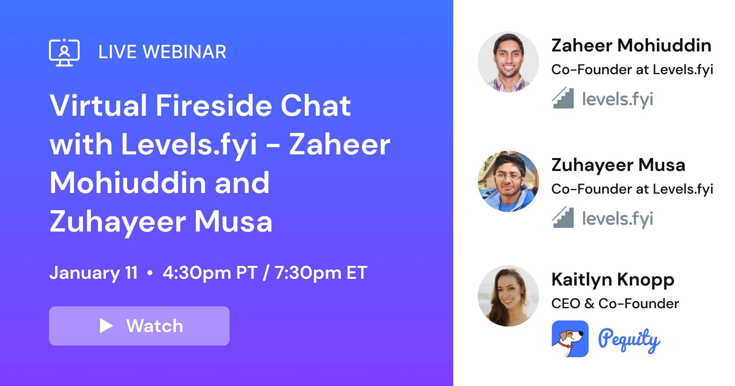 Fireside chat with Levels.fyi founders - Zaheer Mohiuddin and Zuhayeer Musa